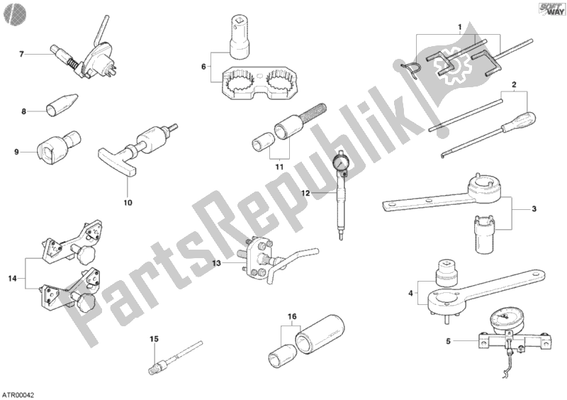 All parts for the 01a - Workshop Service Tools, Engine of the Ducati Superbike 998 Matrix Single-seat 2004